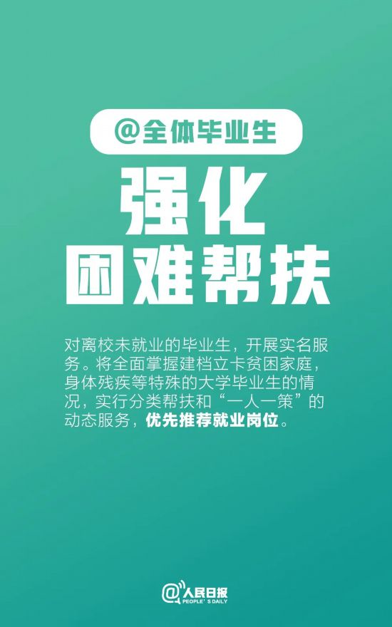 『政策』@全体毕业生！最新就业政策来了