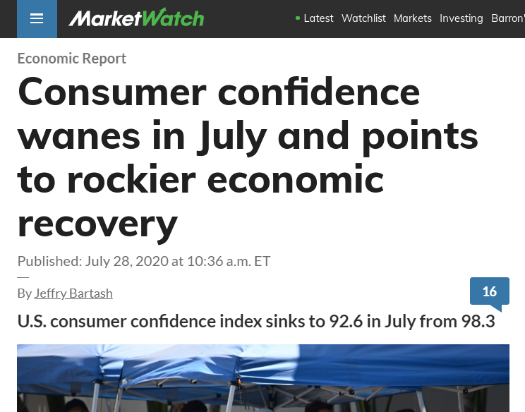 消费者|北美观察丨美国消费者信心再受挫 不敢花钱谈何经济复苏