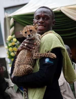 World's&nbsp;fastest&nbsp;man&nbsp;met&nbsp;the&nbsp;fastest&nbsp;animal&nbsp;on&nbsp;earth&nbsp;in&nbsp;a&nbsp;rare&nbsp;encounter&nbsp;in&nbsp;the&nbsp;African&nbsp;wild&nbsp;that&nbsp;culminated&nbsp;with&nbsp;the&nbsp;adoption&nbsp;of&nbsp;the&nbsp;African&nbsp;"Lightning&nbsp;Bolt"&nbsp;--&nbsp;Kenyan&nbsp;cheetah.&nbsp;