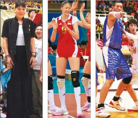 Yao Ming Poses Next to Someone Who's Actually Taller Than Him, Sun Mingming, News, Scores, Highlights, Stats, and Rumors