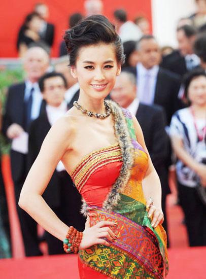 chinese actress huang shengyi attends the opening ceremony of the 68th ...