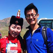 July 9th - I take the chance to take a photo with our guest hostess Wu Lan. 