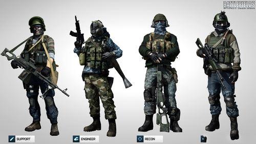 《战地3》双方兵种形象图与预购版奖励放出_