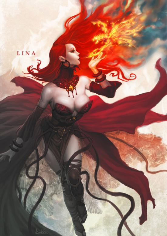 <em>火女</em>俯身献大波《<em>DotA</em>》画师笔下精美艺术图
