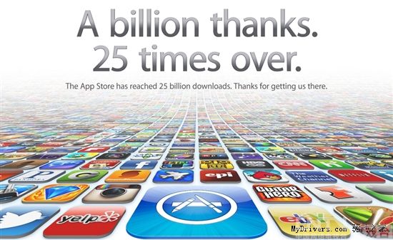 苹果appstore应用下载次数突破250亿次_产业