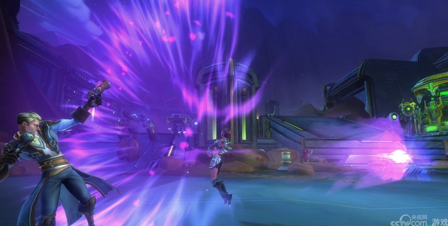 本周《Wildstar》(暂译,荒野星球)虽然没有给我们放出游戏最新研发概念文字内容,但放出了一批最新游戏截图,为大家展示了游戏的战斗画面。 据介绍,《荒野星球》的动作模式和战斗借鉴了《TERA》和《激战2》,不过在游戏中的战斗呈现多样性,一个怪物会有很多不同的攻击方式和弱点,而不同的攻击方式和不同的弱点可以得出许多种组合。并且在场景中加入了很多可以互动的元素。 游戏介绍: 《荒野星球》(暂译,英文名WildStar)由Ncsoft旗下Carbine工作室研发,是一款科幻+奇幻风色彩的网