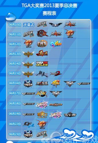 2013TGA大奖赛夏季总决赛启程 赛程公布_产