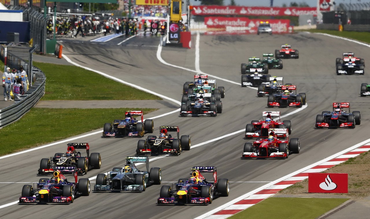 [高清组图]维特尔赢F1德国站冠军 路特斯包揽二三