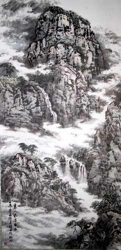 著名西部山水画家赵月松师生国画联展赏评