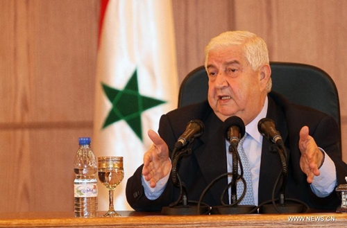 وزير الخارجية السوري يعقد مؤتمرا صحفيا