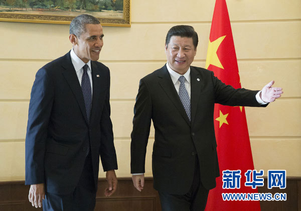 　　9月6日，国家主席习近平在圣彼得堡会见美国总统奥巴马。新华社记者 鞠鹏 摄