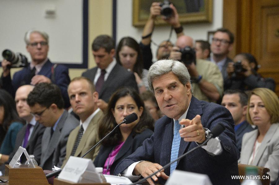 كيري: الولايات المتحدة لن تصبر طويلا على اقتراح روسيا بشأن الأسلحة الكيماوية السورية 
