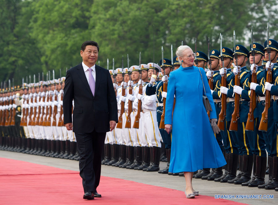 Xi Jinping se entrevista con la reina Margrita de Dinamarca