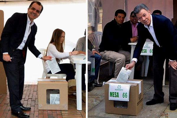 Santos y Zuluaga cierra campaña  para segunda vuelta electoral de Colombia