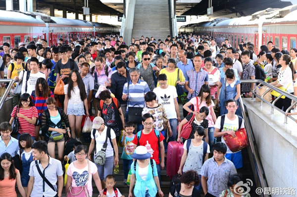 受暴雨影响 昆明至广州、湛江等多趟列车晚点