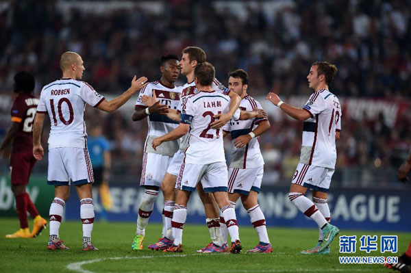 Bayern Munich golea a Roma 7-1 y se coloca como virtual clasificado del Grupo E