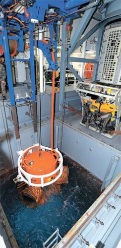 除声呐和水中无人遥控潜水器(ROV)超音波相机以外， 直到水深91米为止都可以作业的潜水师移送装置等160多种装备都正常启动。