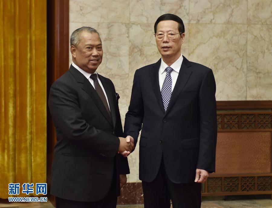 　　12月1日，国务院副总理张高丽在北京人民大会堂与马来西亚副总理毛希丁举行会谈。新华社记者 谢环驰 摄