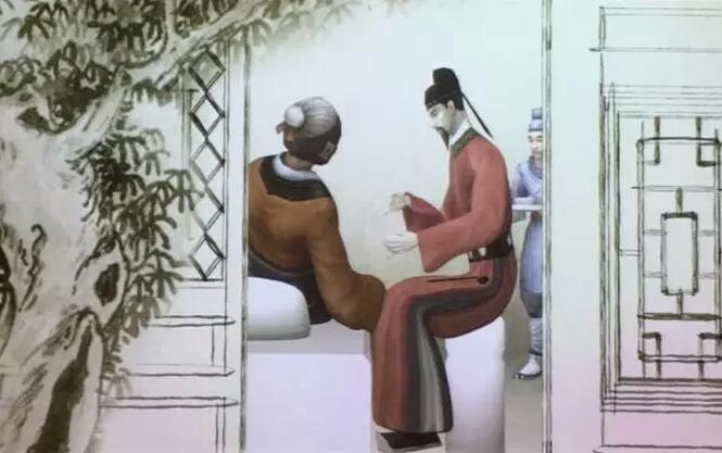 中华慈善博物馆展示的辛公义留养病患水墨动画