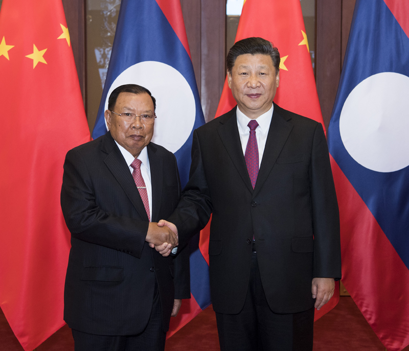 5月30日，中共中央总书记、国家主席习近平在北京同来华访问的老挝人民革命党中央总书记、国家主席本扬举行会谈。