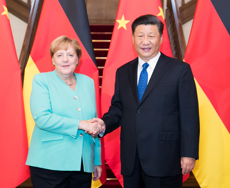 9月6日，国家主席习近平在北京会见德国总理默克尔。