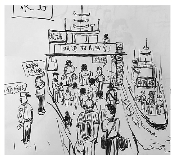 手绘漫画|杭州富阳：民警手绘6幅漫画 记录88小时回家路