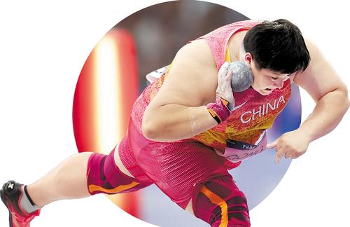 当地时间8月9日,巩立姣在巴黎奥运会女子铅球决赛中。