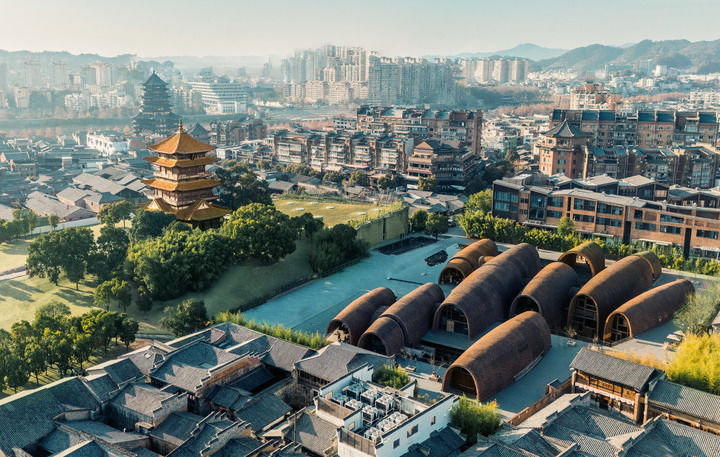 2025年1月17日拍摄的景德镇陶阳里历史文化街区(无人机照片)。