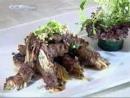 Китайская кухня  - Перченые говяжьи рулетки с олятами и сельдереем