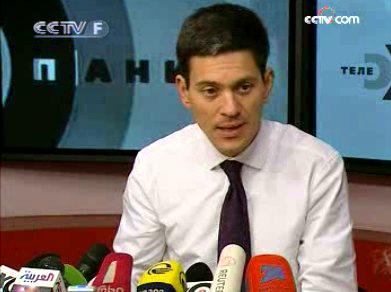 David&nbsp;Miliband,Ministre&nbsp;britanique&nbsp;des&nbsp;Affaires&nbsp;étrangères