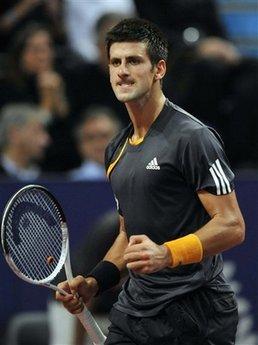 Serbia's&nbsp;Novak&nbsp;Djokovic&nbsp;reacts&nbsp;after&nbsp;winning&nbsp;6-4,&nbsp;4-6,&nbsp;6-2&nbsp;against&nbsp;Switzerland's&nbsp;Roger&nbsp;Federer&nbsp;during&nbsp;their&nbsp;final&nbsp;match&nbsp;at&nbsp;the&nbsp;Davidoff&nbsp;Swiss&nbsp;Indoors&nbsp;tennis&nbsp;tournament&nbsp;in&nbsp;Basle,&nbsp;Switzerland,&nbsp;on&nbsp;Sunday,&nbsp;Nov.&nbsp;8,&nbsp;2009.&nbsp;(AP&nbsp;Photo/Keystone/Georgios&nbsp;Kefalas)&nbsp;