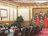 张德江与纳米比亚国民议会议长举行会谈