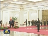 习近平举行仪式欢迎加蓬总统访华