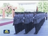 李克强出席德国总理举行的欢迎仪式
