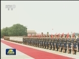 习近平举行仪式欢迎巴勒斯坦国总统访华