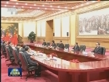 习近平同朝鲜劳动党委员长金正恩举行会谈