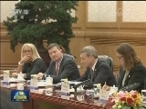 李克强与欧洲理事会主席 欧盟委员会主席共同主持第二十次中国欧盟领导人会晤