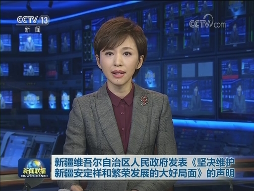 新疆维吾尔自治区人民政府发表《坚决维护新疆安定祥和繁荣发展的大好局面》的声明