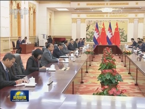 李克强会见柬埔寨首相