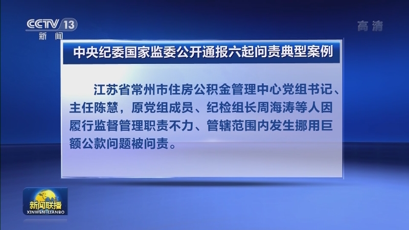 中央纪委国家监委公开通报六起问责典型案例