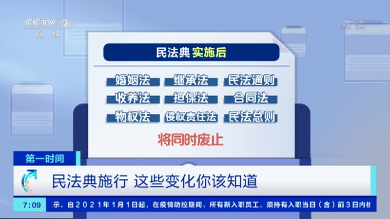 [第一时间]民法典施行 这些变化你该知道