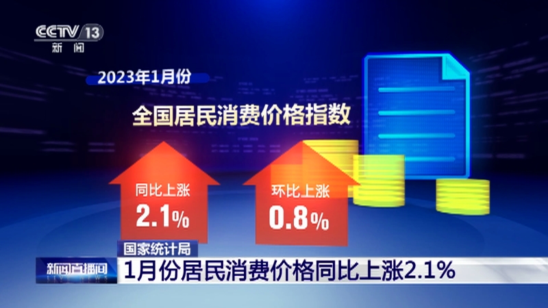 [新闻直播间]国家统计局 1月份居民消费价格同比上涨2.1%