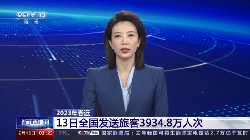 [新闻直播间]2023年春运 13日全国发送旅客3934.8万人次