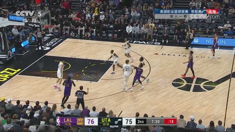 [NBA]拉塞尔以一打五 干拔三分稳稳命中
