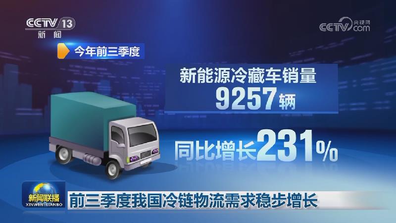 前三季度我国冷链物流需求稳步增长
