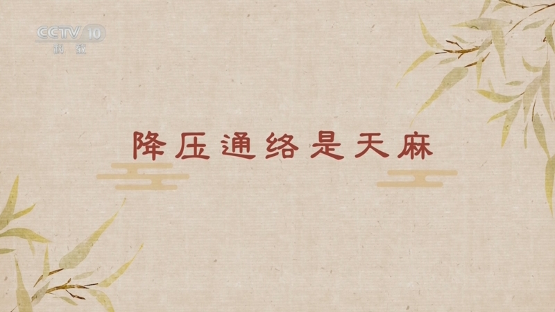 《百家讲坛》 20250514 舌尖上的养生（第二部） 10 降压通络是天麻