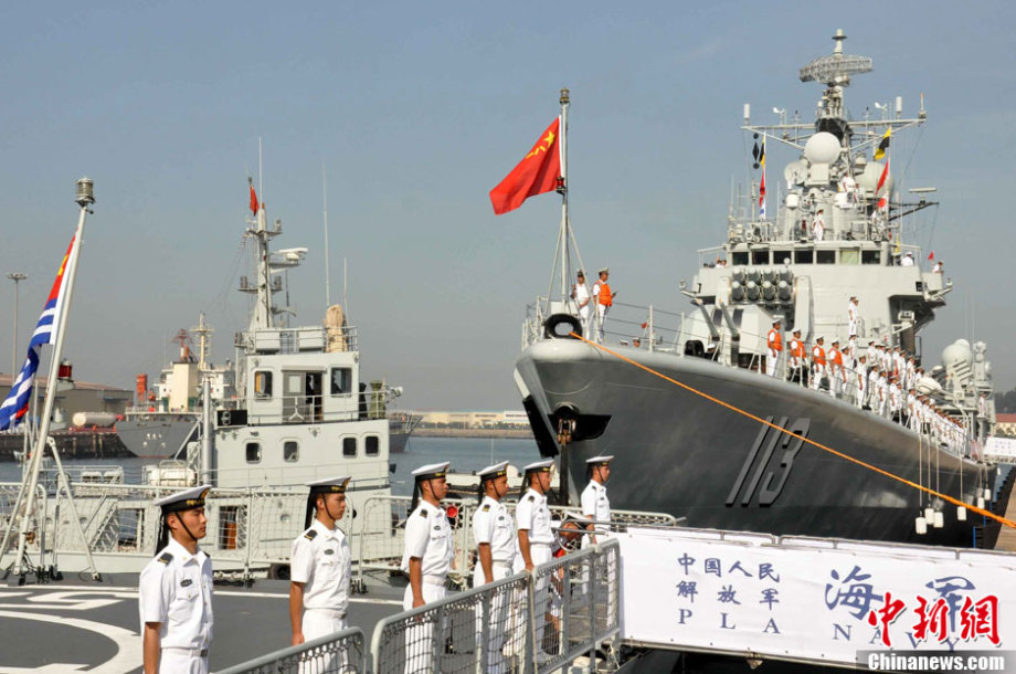 中国海军舰艇编队启航访问三国 并将参加中美联演