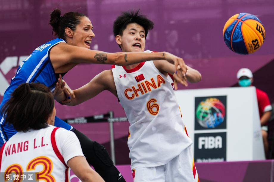 [图]女子三人篮球小组赛 中国22-13击败意大利