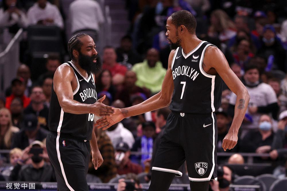 图nba杜兰特2910篮网双杀活塞4连胜