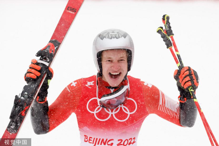 [图]冬奥高山滑雪男子大回转 瑞士选手奥德马特夺金
